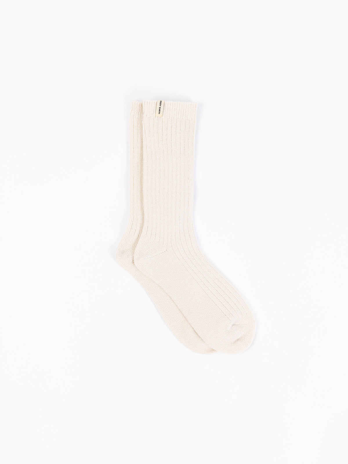 Cozy Earth Plush Lounge Calf Sock 1-Pack in Alabaster |Color:Alabaster