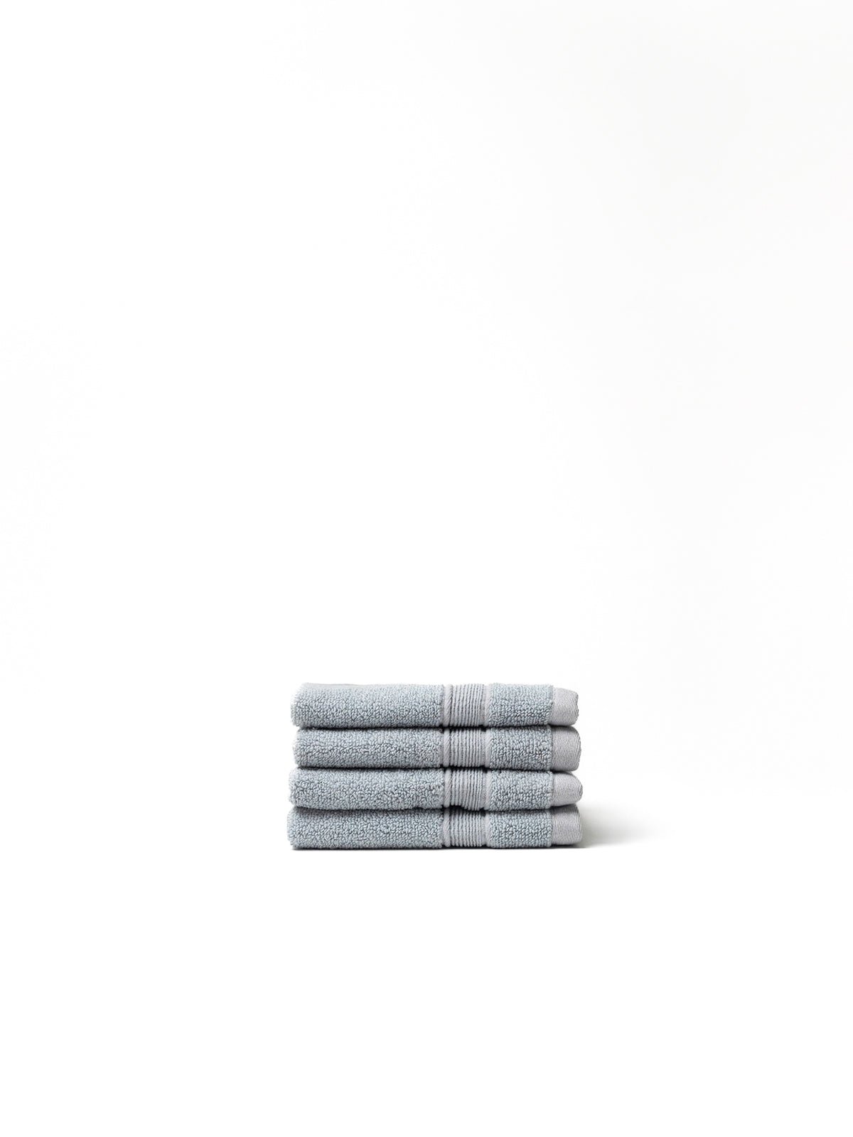 Harbor mist washcloths folded with white background |Color:Harbor Mist