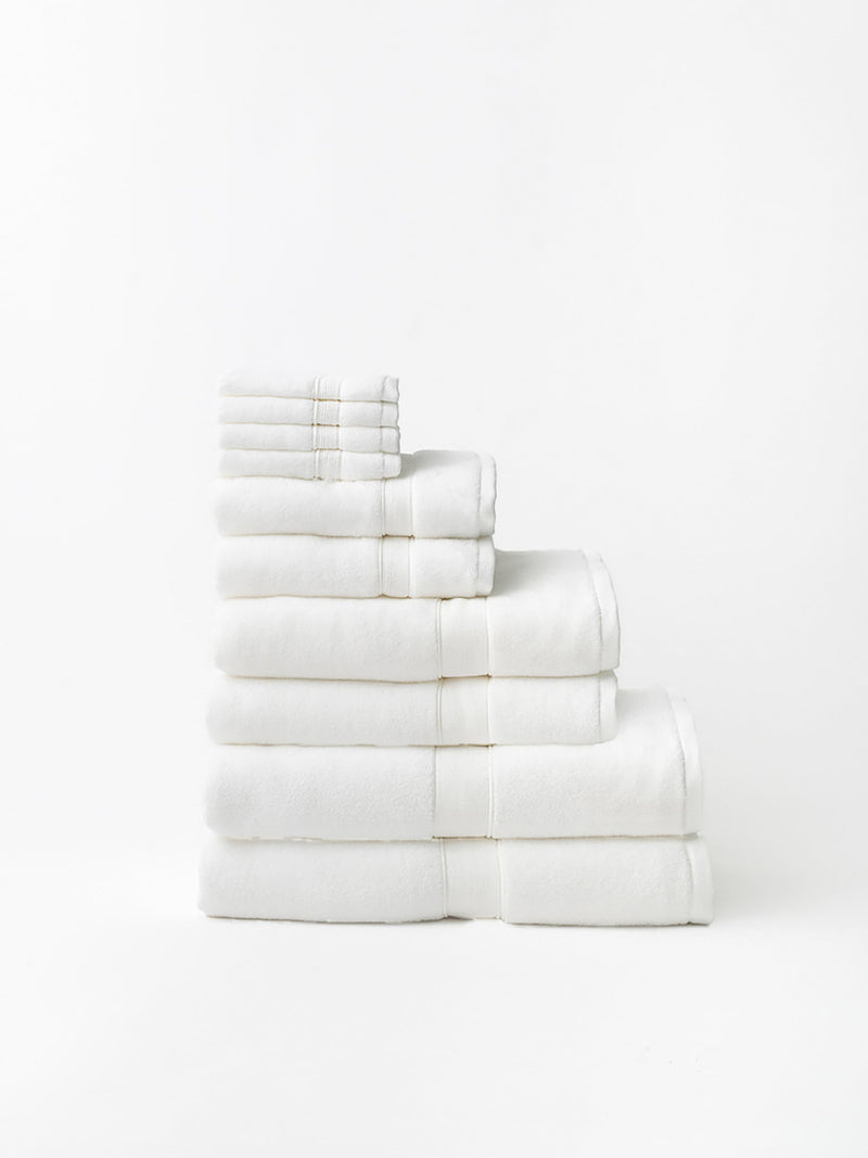 Complete luxe bath bundle folded with white background