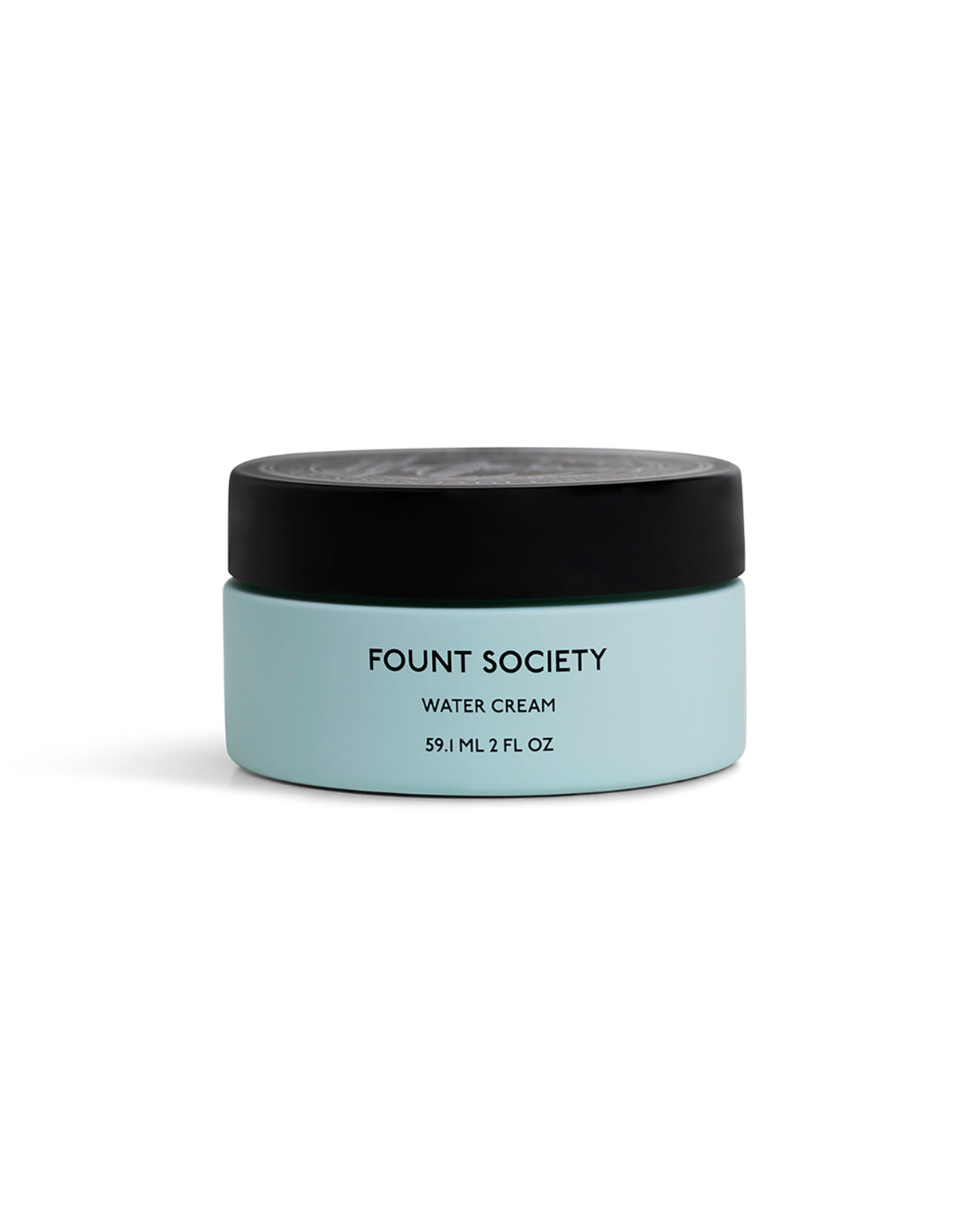 A light blue jar with a black lid labeled "Cozy Earth The Hydration Duo 59.1 ML 2 FL OZ" on a white background.
