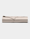 The Cozy Earth Bamboo Flat Sheet, neatly folded in light beige, is displayed on a plain white background.|Color:Driftwood