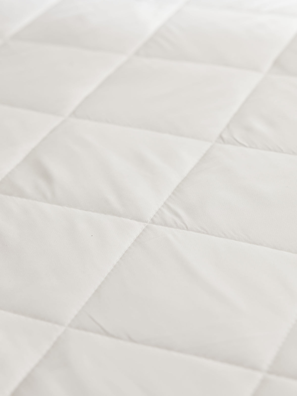 Bamboo Mattress Pad very close up to show square stitching