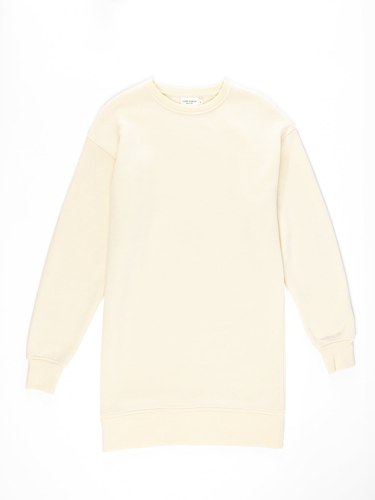 Alabaster CityScape Crewneck Dress with white background 