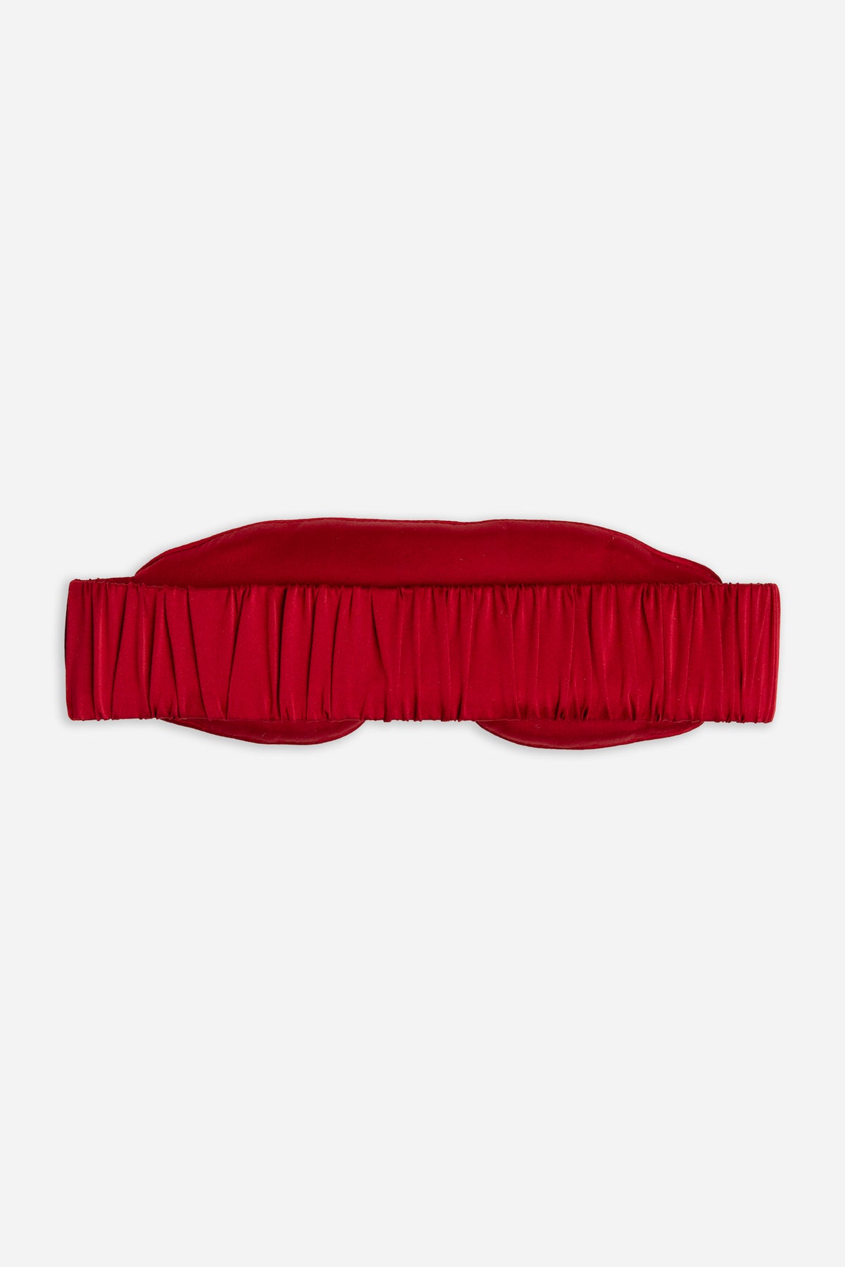 Red Silk sleep mask on a white background 