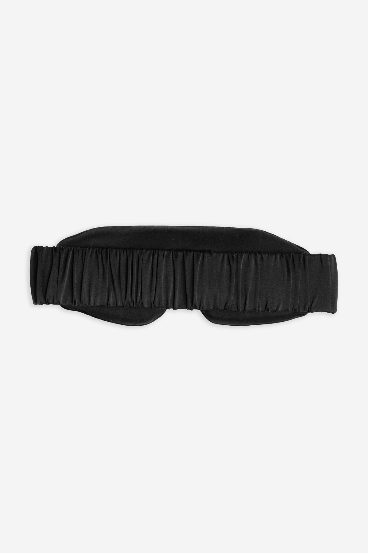 Black Silk sleep mask on a white background 