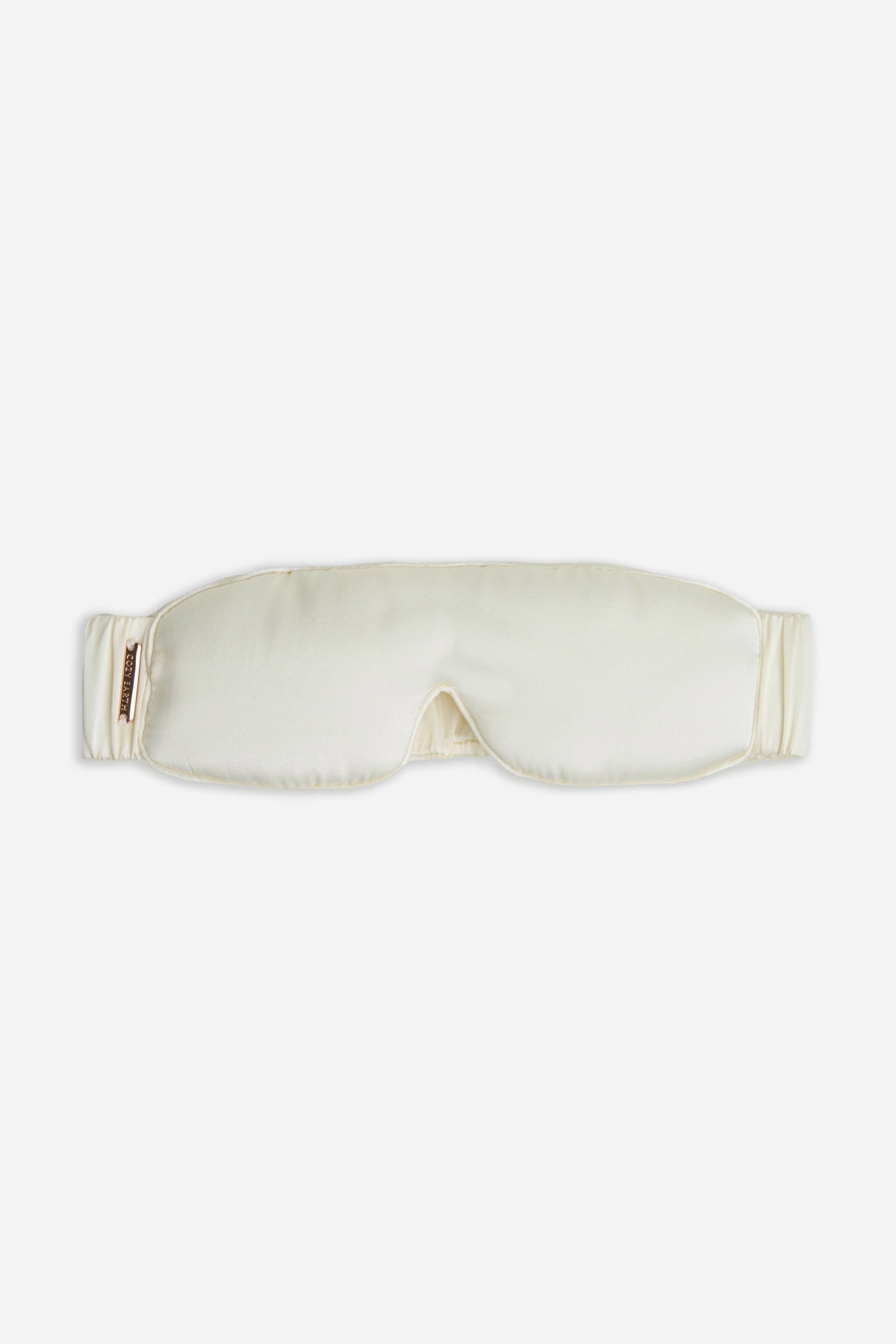 Cream Silk sleep mask on a white background 